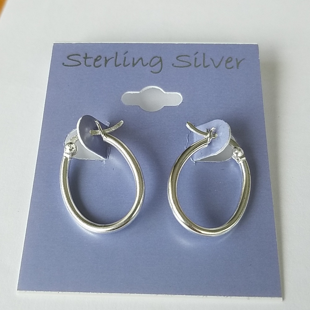 NWT Sterling Silver Hoop Earrings
